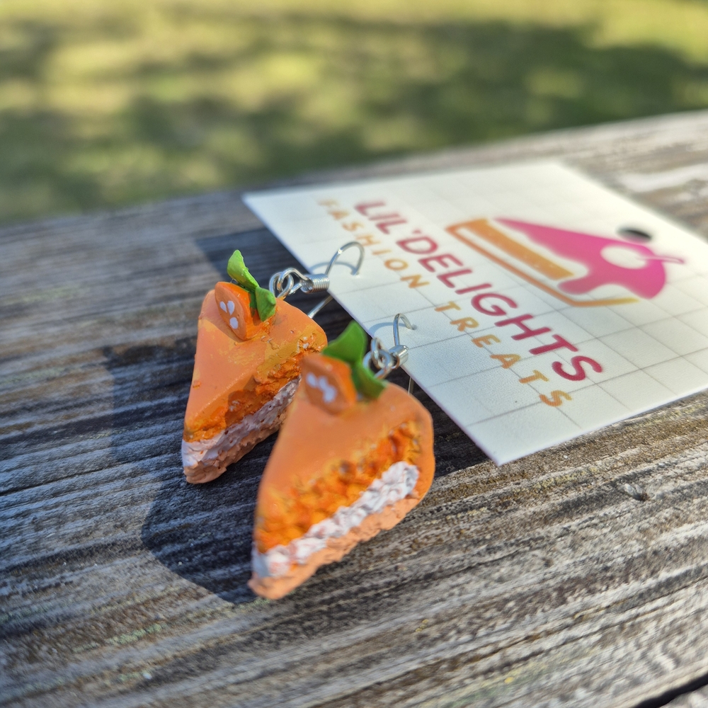 Orange Creamsicle Cake Slice Earrings
